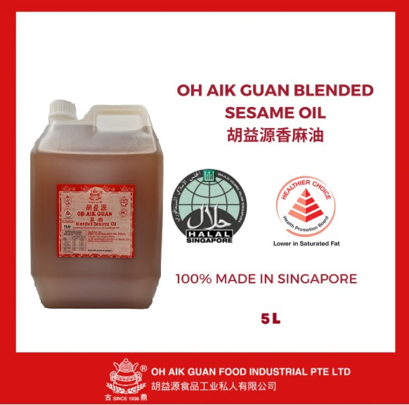 Blended Sesame Oil 5L 胡益源香麻油 5L
